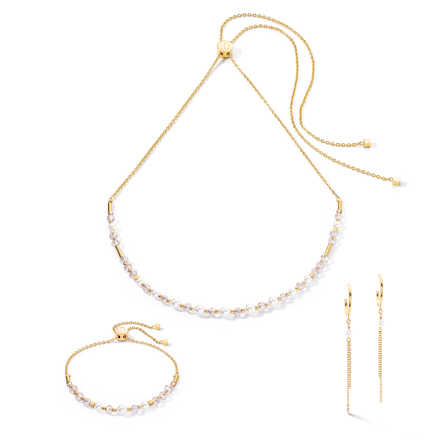 Princess Pearls Chain Armband gold-weiß
