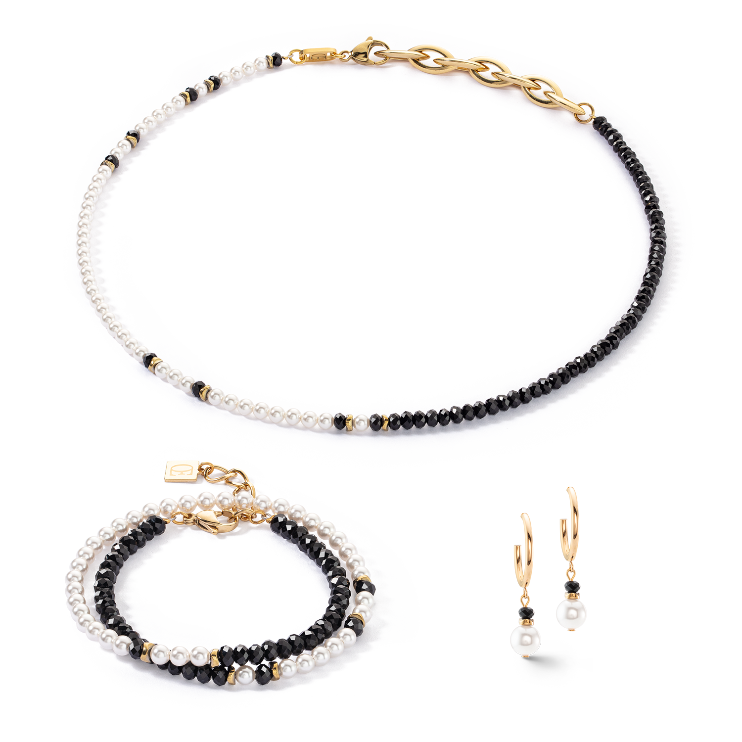 Princess Pearls Trinity Creolen gold