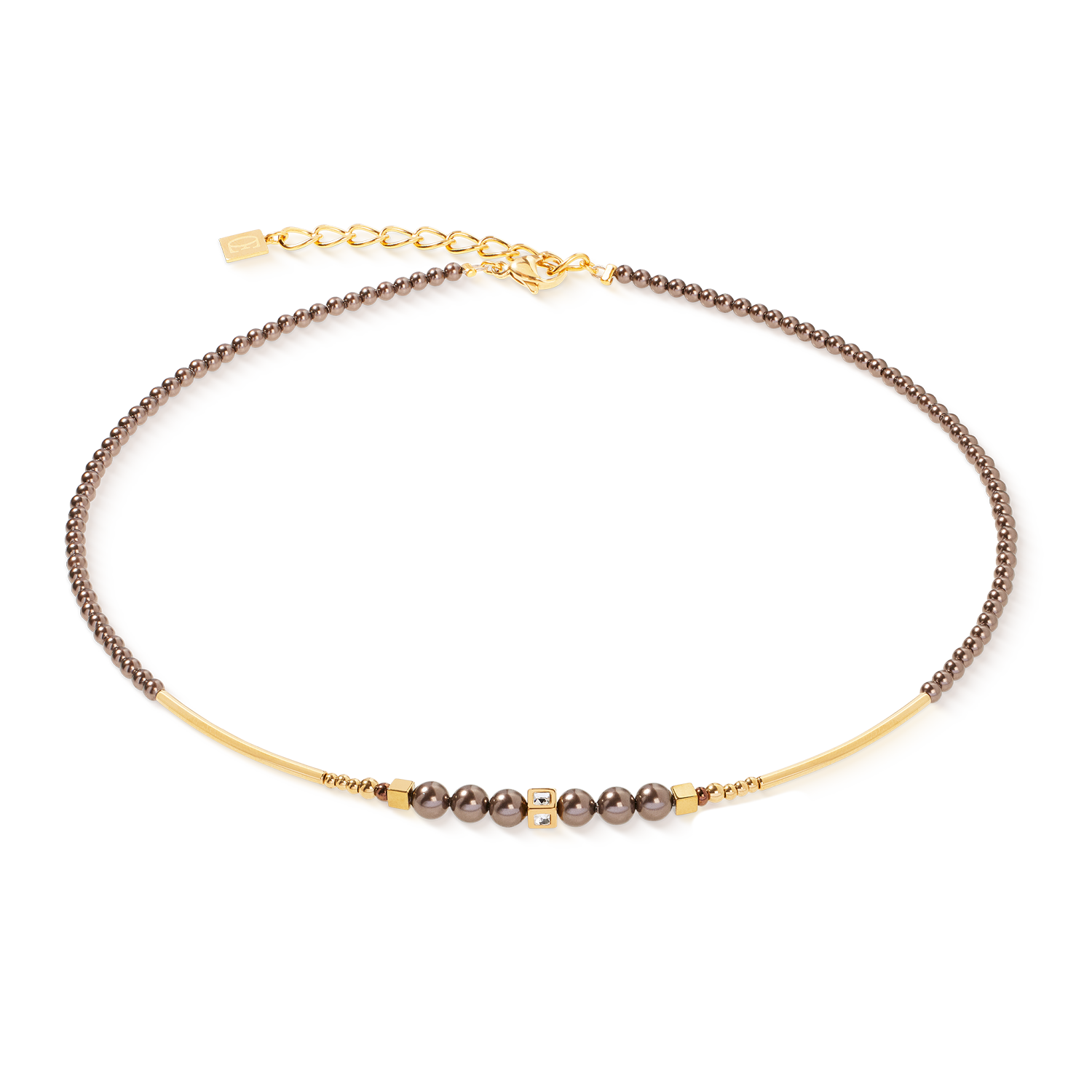 Halskette Shimmering Princess Pearls gold-braun von COEUR DE LION
