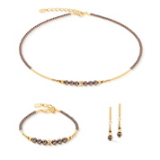 Armband Shimmering Princess Pearls gold-braun von COEUR DE LION – im Set mit passenden Schmuckstücken