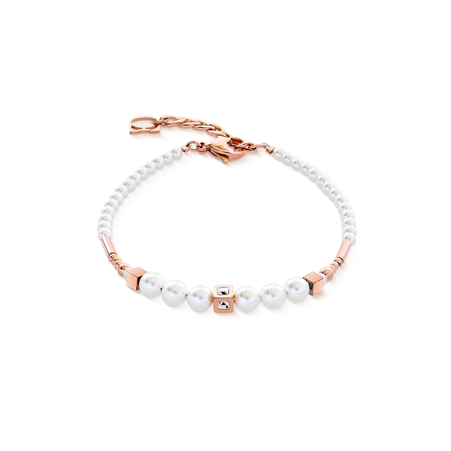 Armband Shimmering Princess Pearls roségold-weiß von COEUR DE LION