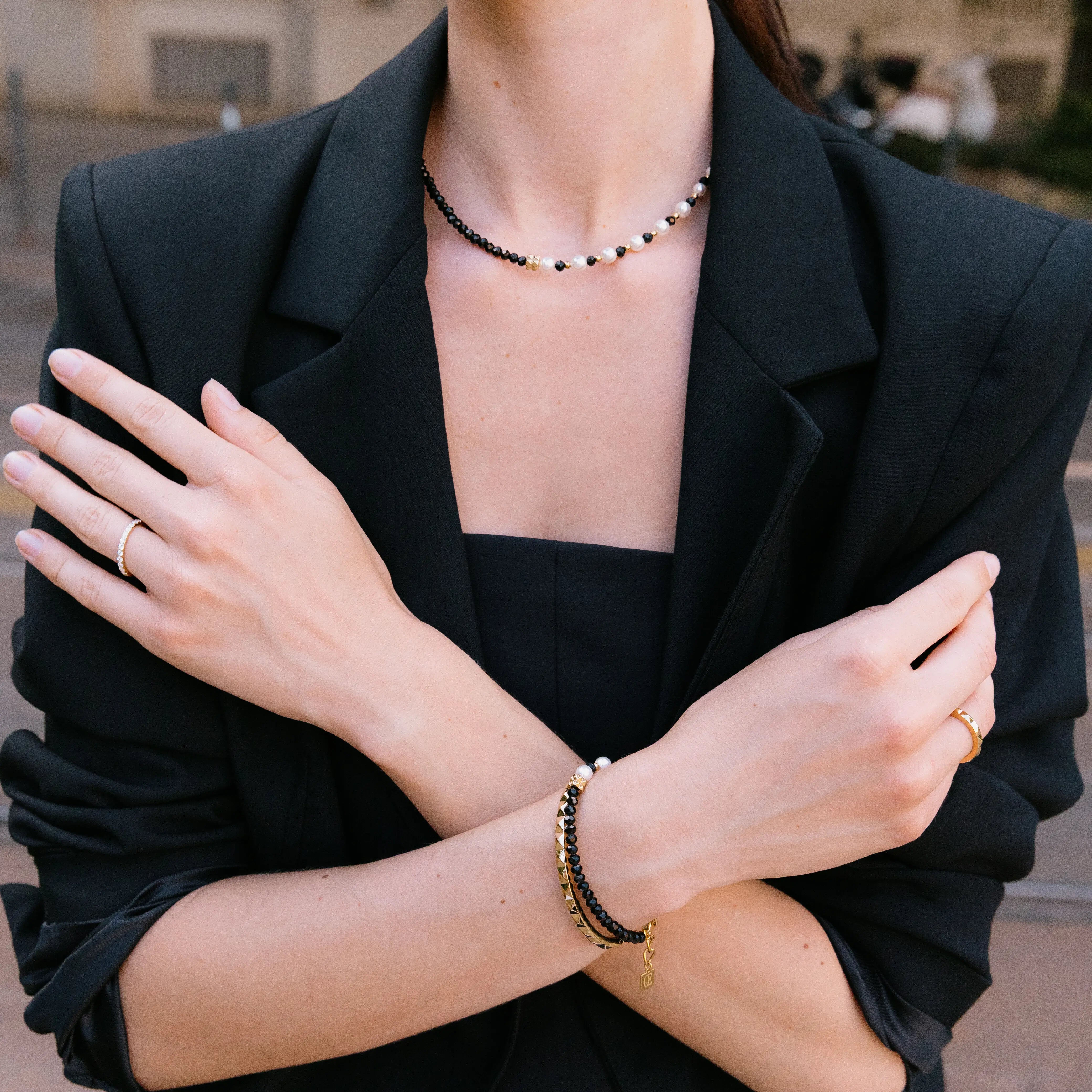 Armband Trinity Spikes gold