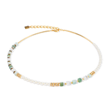 Precious Fusion Offset Halskette gold-grün