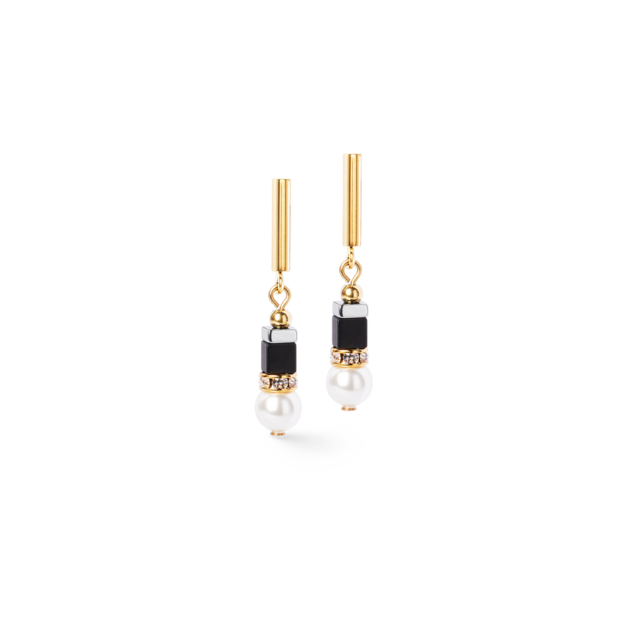 Precious Fusion Offset Ohrringe black-pearl