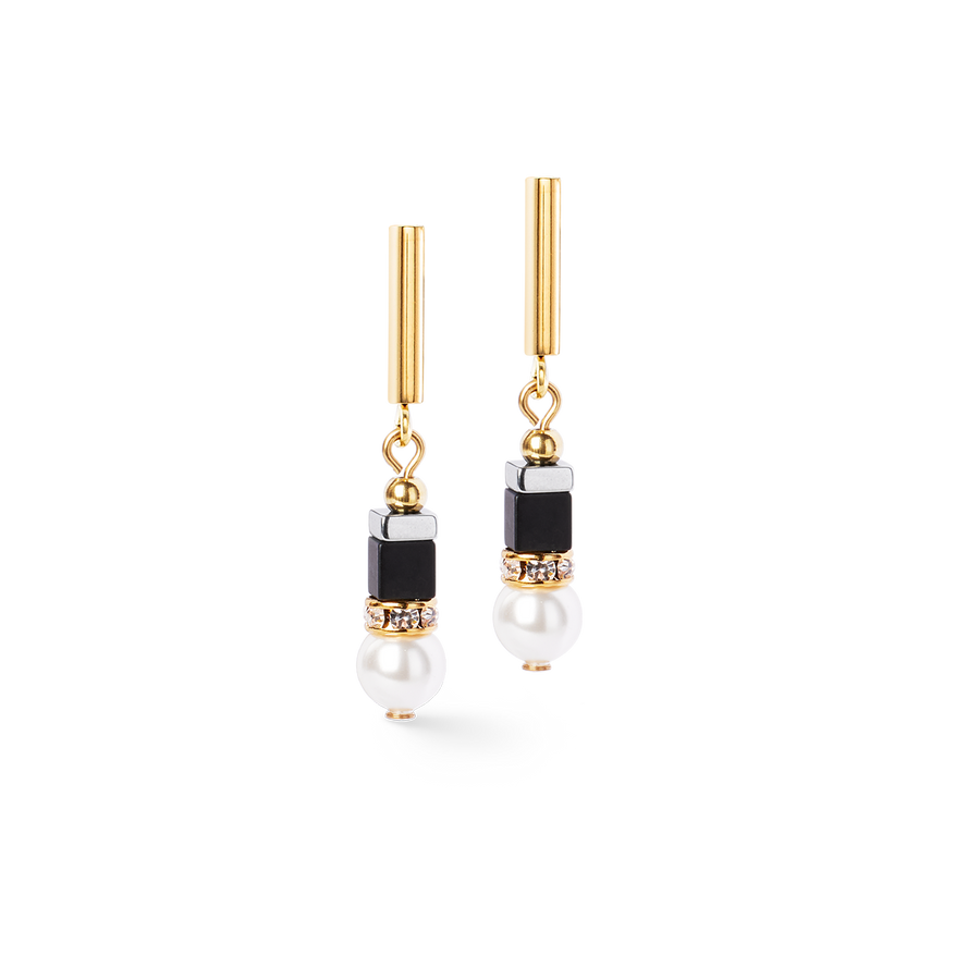 Precious Fusion Offset Ohrringe black-pearl