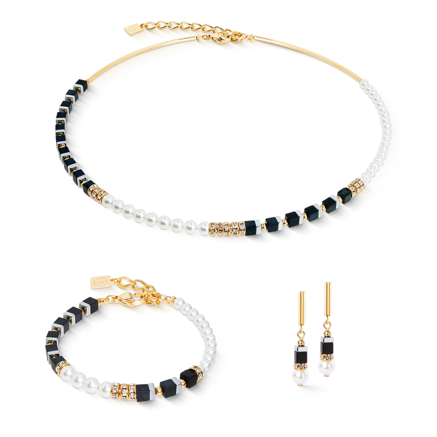 Precious Fusion Offset Ohrringe black-pearl