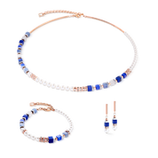 Precious Fusion Offset Armband roségold-blau von COEUR DE LION – im Set mit passenden Schmuckstücken