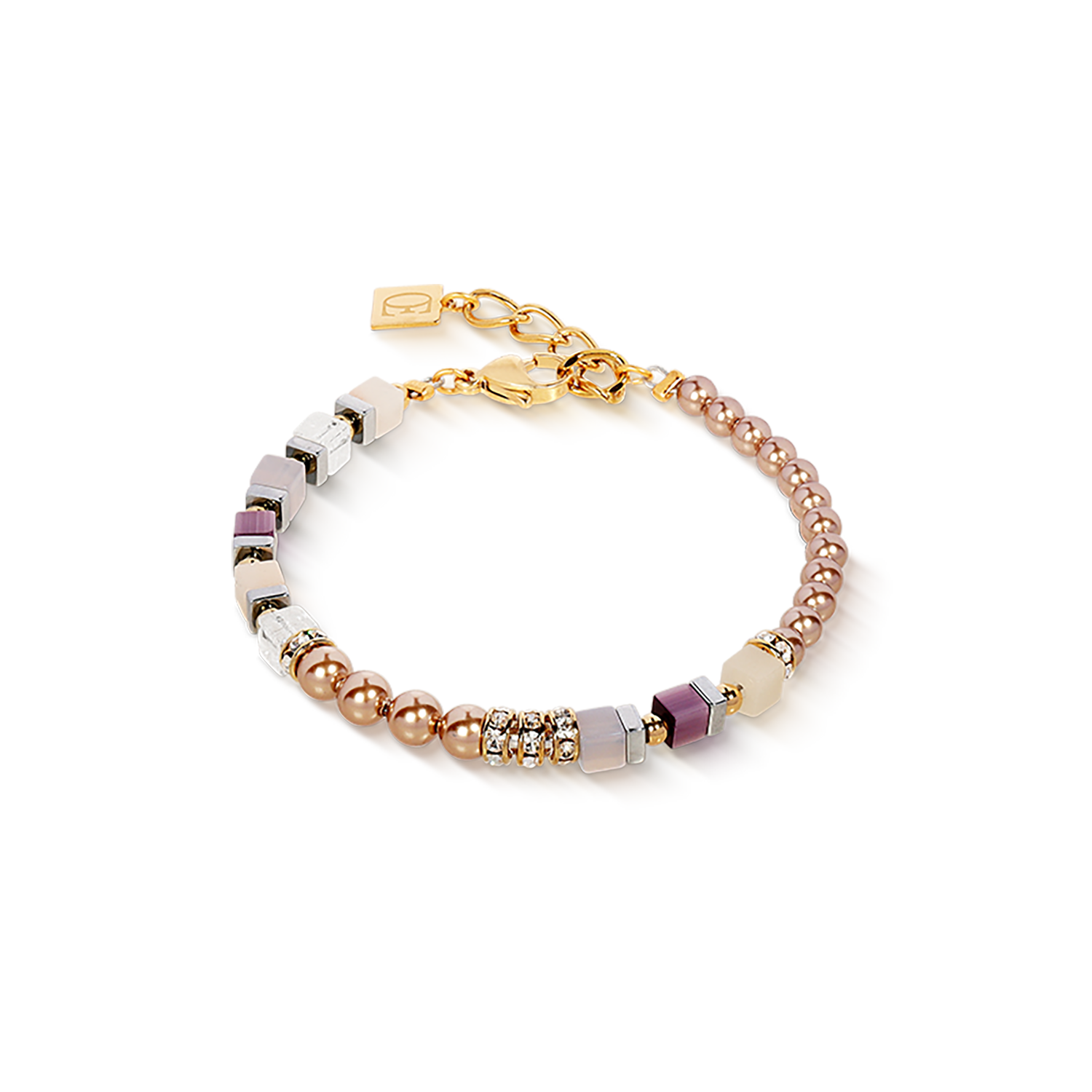 Precious Fusion Offset Armband champagne-blush von COEUR DE LION