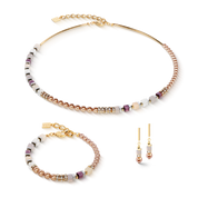 Precious Fusion Offset Armband champagne-blush von COEUR DE LION – im Set mit passenden Schmuckstücken