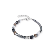 Armband Precious Fusion Offset grau-silber von COEUR DE LION