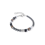 Armband Precious Fusion Offset grau-silber