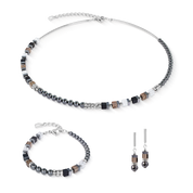 Armband Precious Fusion Offset grau-silber von COEUR DE LION – im Set mit passenden Schmuckstücken