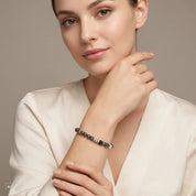 COEUR DE LION Armband Precious Fusion Offset grau-silber – am Model