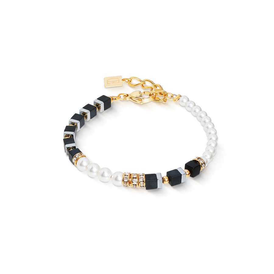 Precious Fusion Offset Armband black-pearl