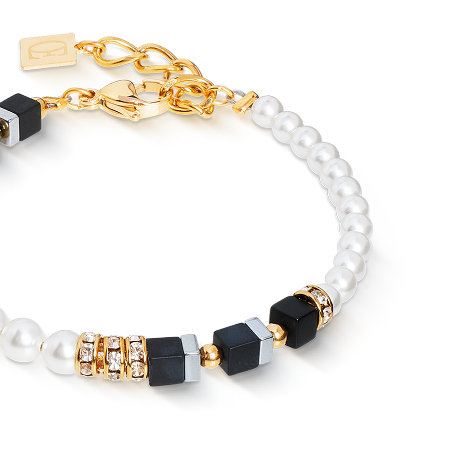 Precious Fusion Offset Armband black-pearl