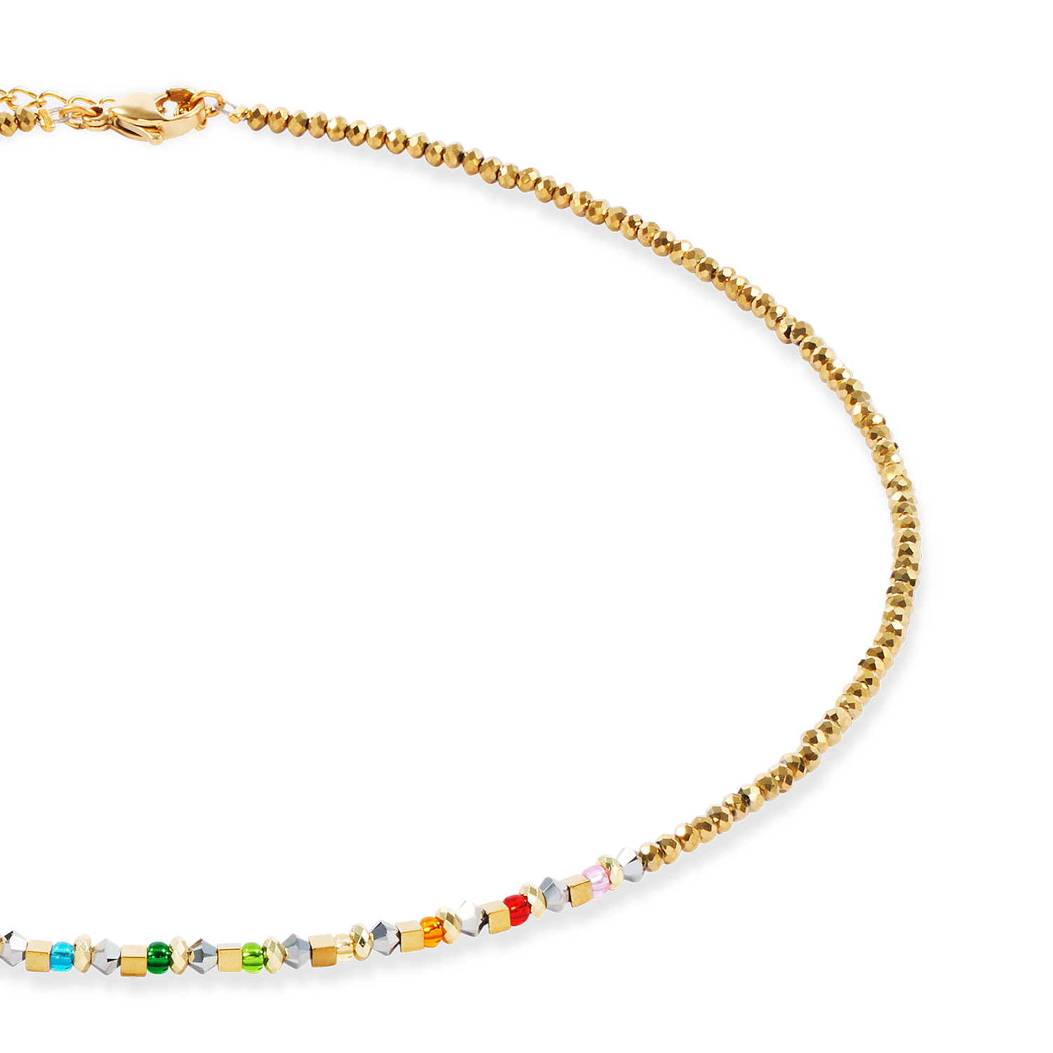Halskette Golden Whisper Rainbow von COEUR DE LION – Detailaufnahme