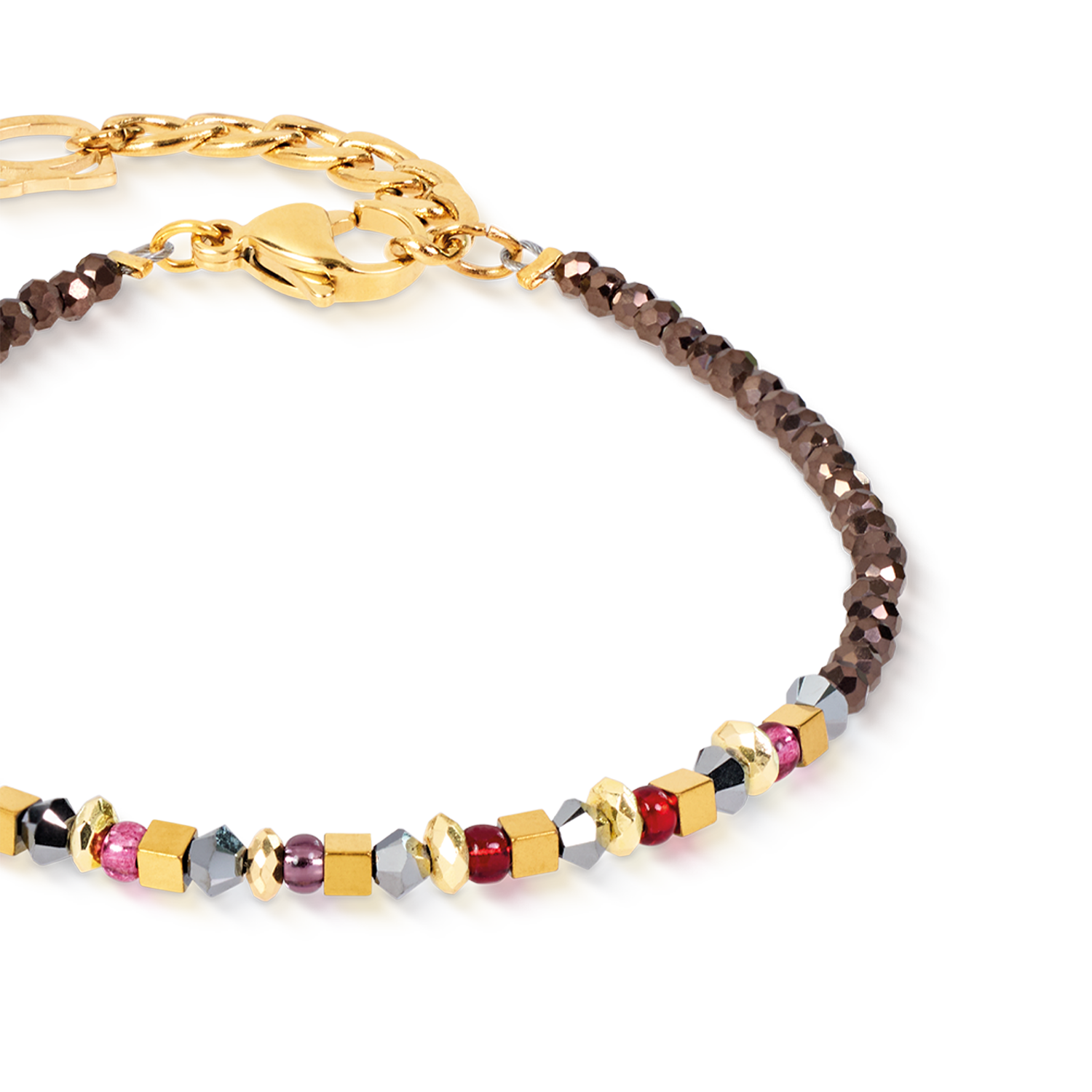 Armband Golden Whisper braun-rot