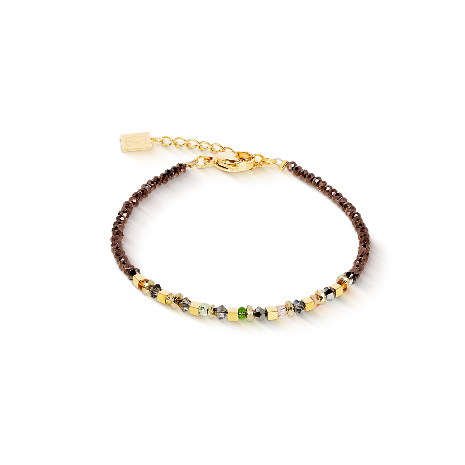 Armband golden Whisper braun-oliv
