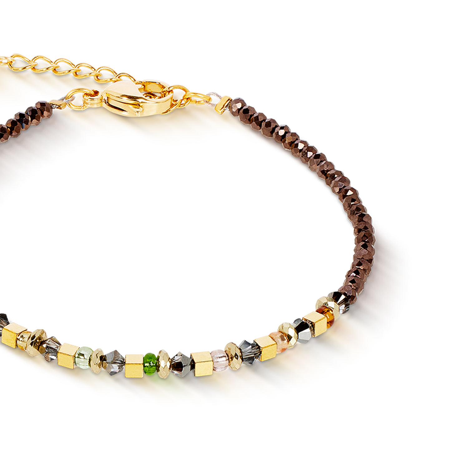 Armband golden Whisper braun-oliv