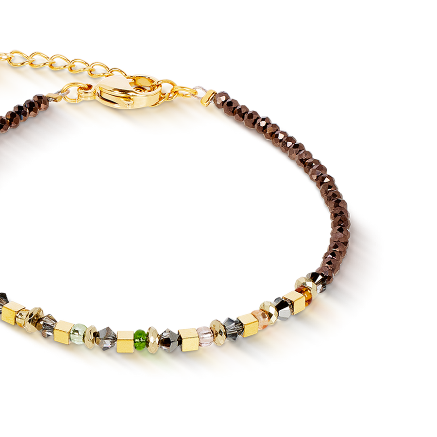 Armband golden Whisper braun-oliv