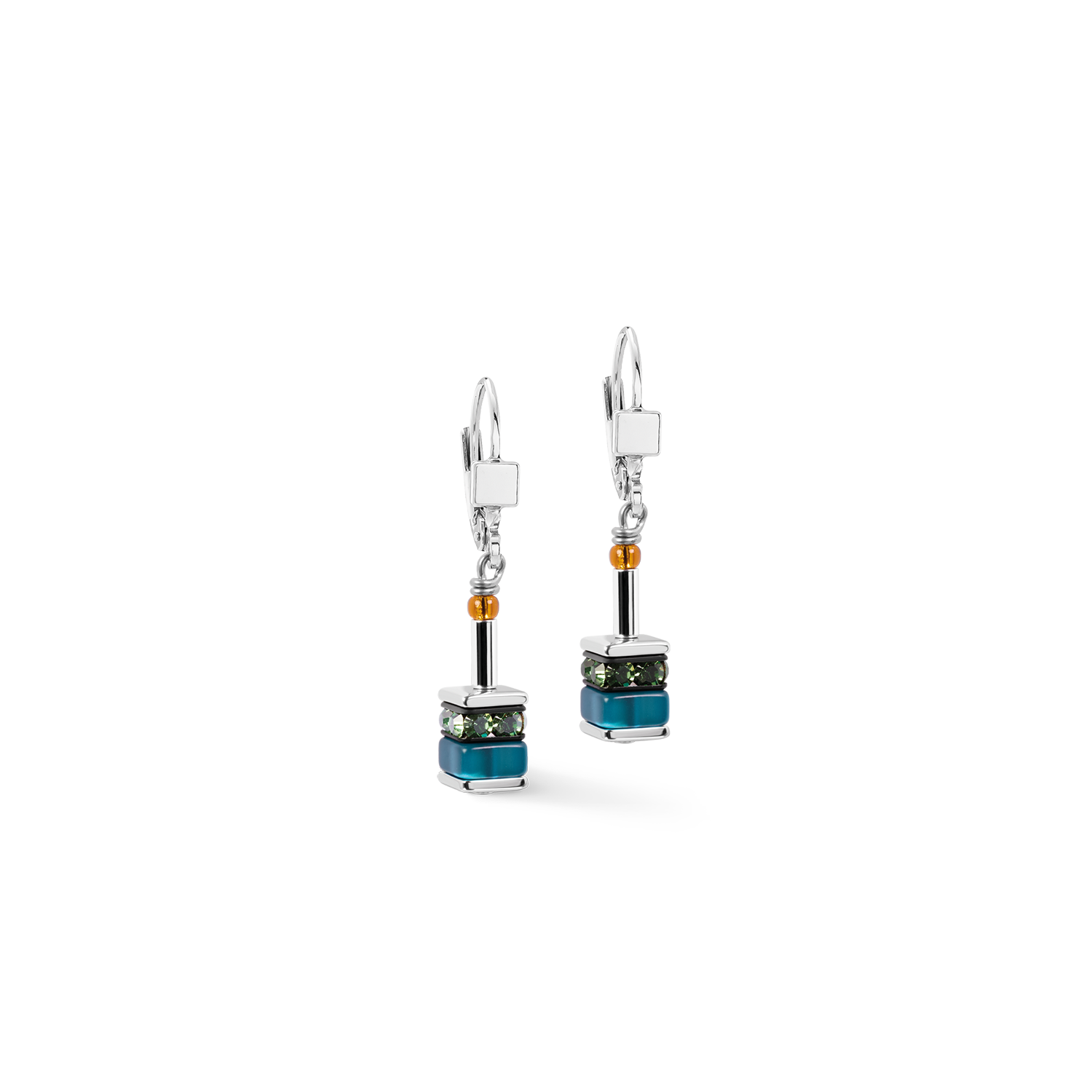 GeoCUBE® Ohrhänger classic Polaris & Strass multicolor Winter