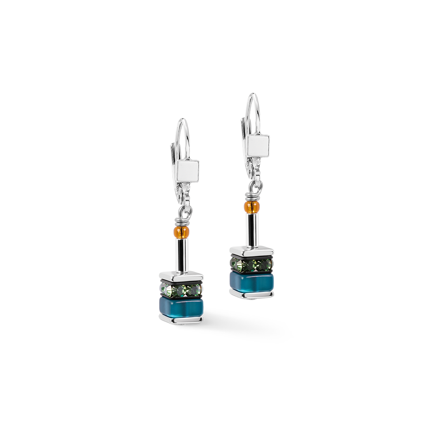 GeoCUBE® Ohrhänger classic Polaris & Strass multicolor Winter