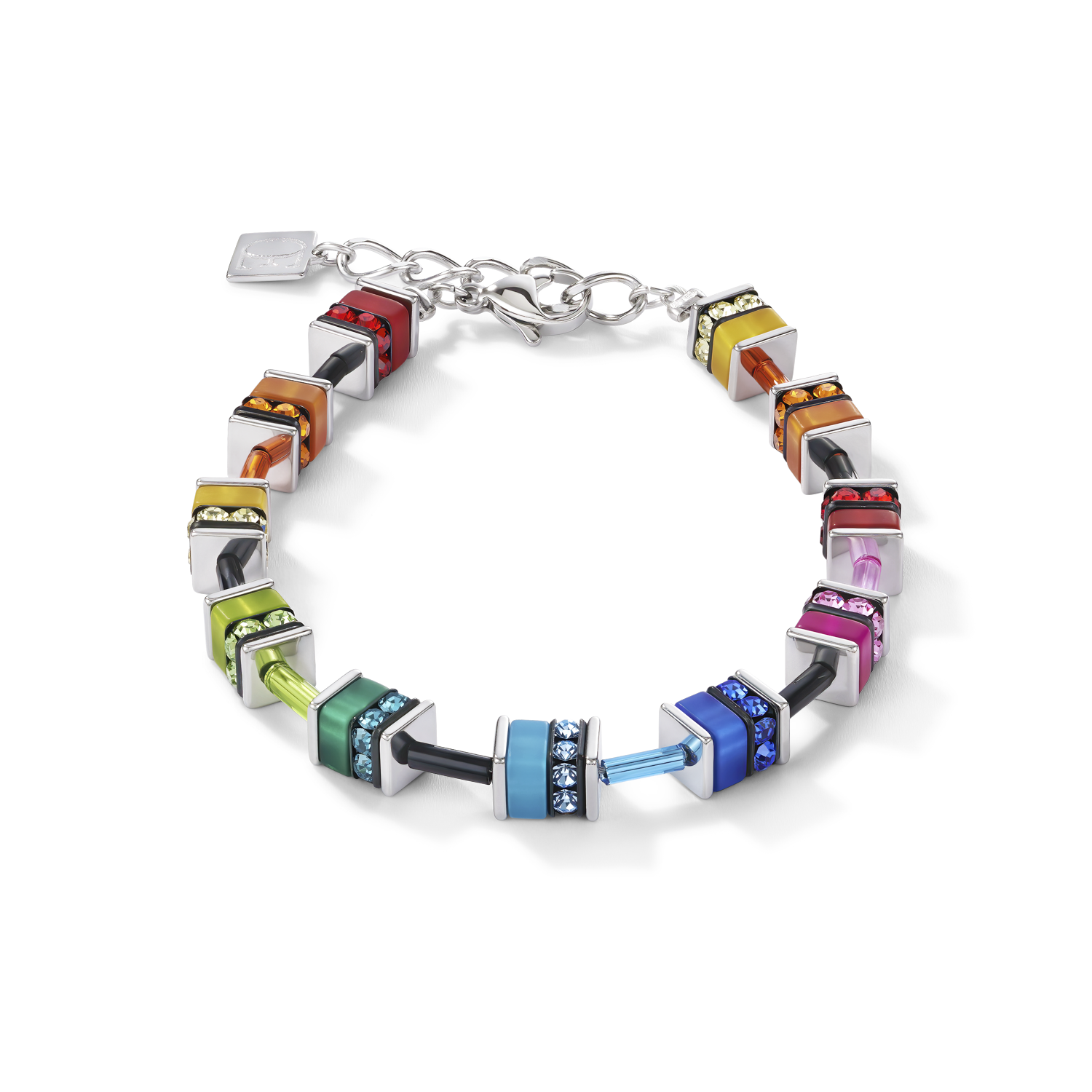 GeoCUBE® Armband classic Polaris & Strass multicolor