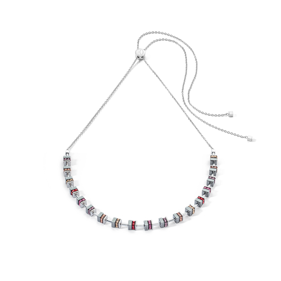 Sparkling Classic Chain Halskette silber-rot