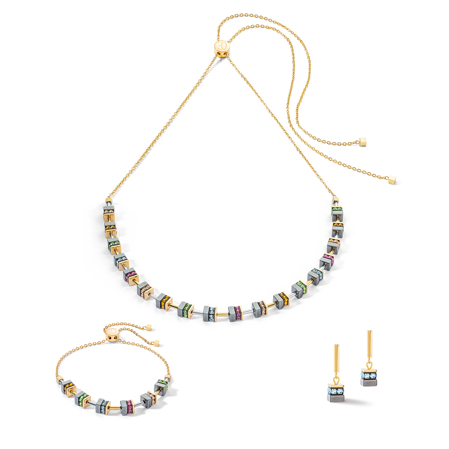 Sparkling Classic Chain Armband gold-multicolor