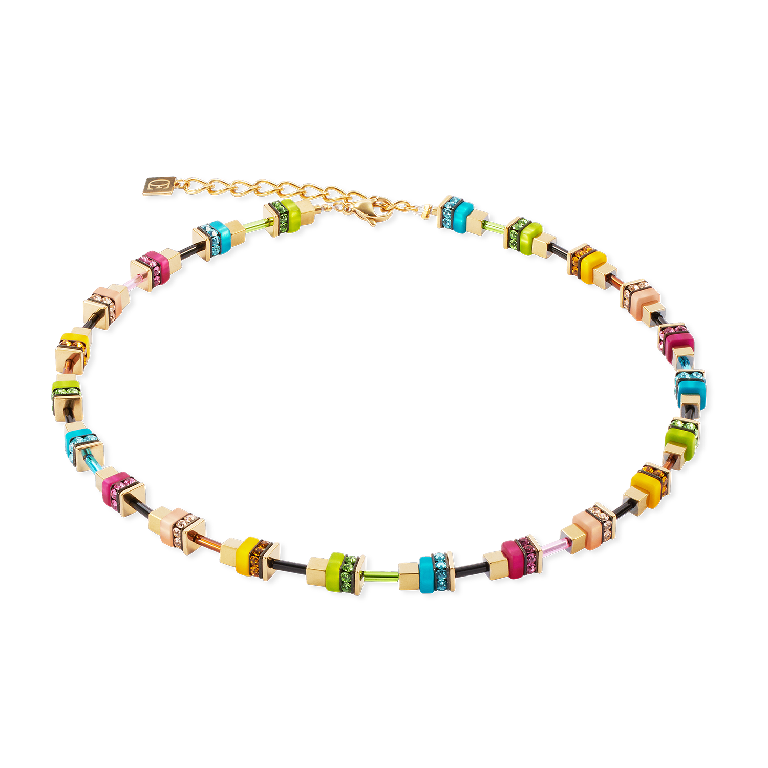 Halskette Boho Sunset Cube rainbow von COEUR DE LION