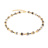 Halskette Urban Nature Cube beige-gold
