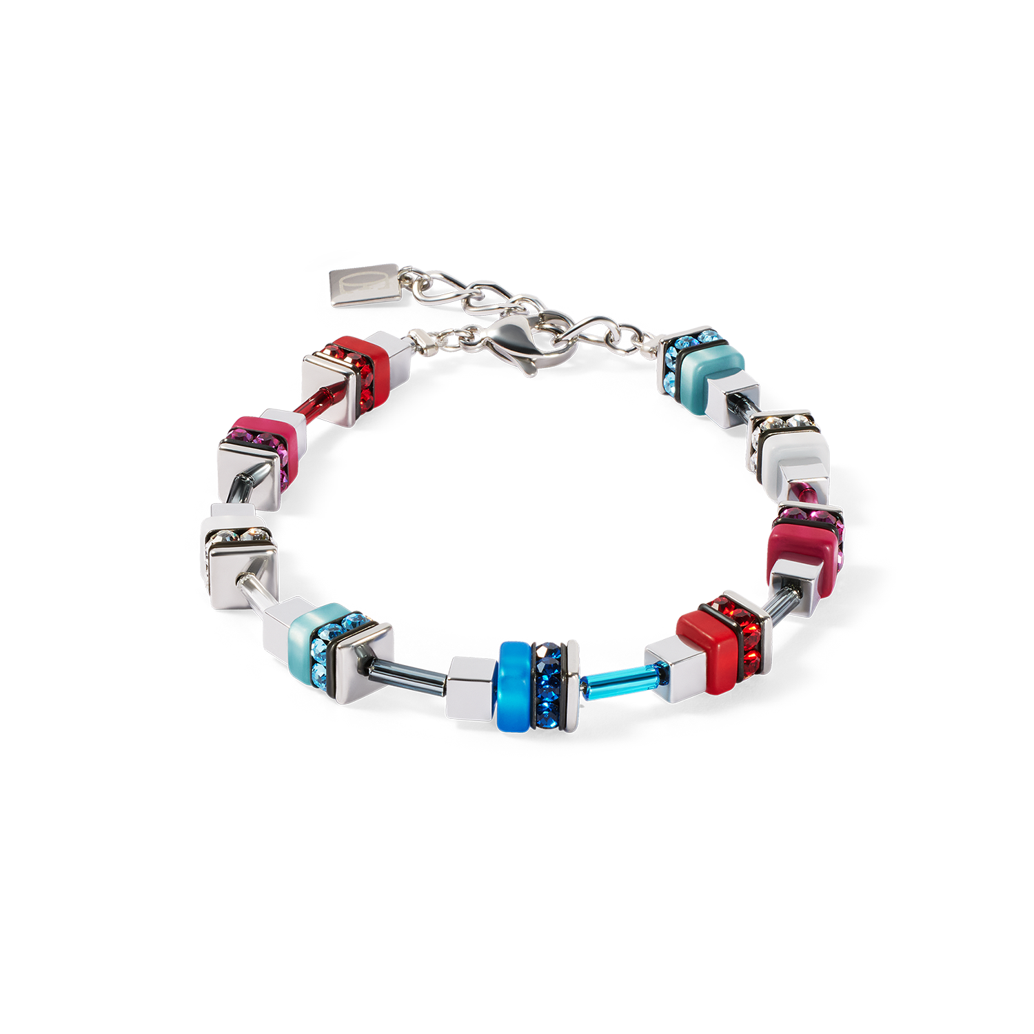 Armband Modern Future Cube blau-rot