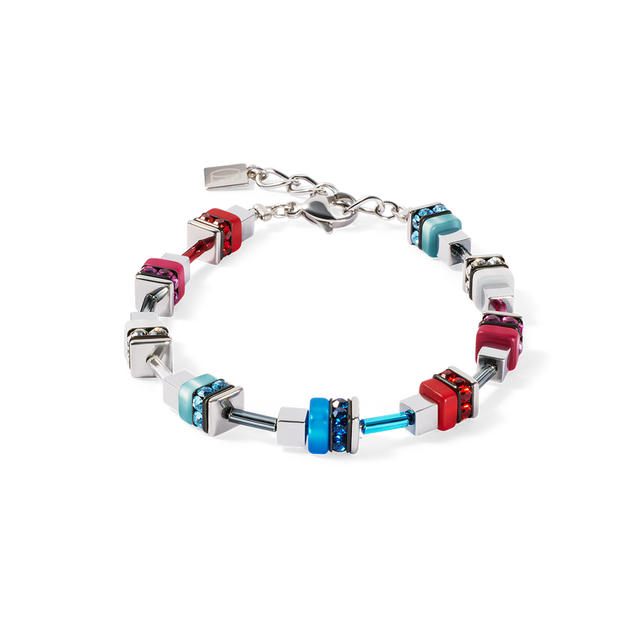 Armband Modern Future Cube blau-rot