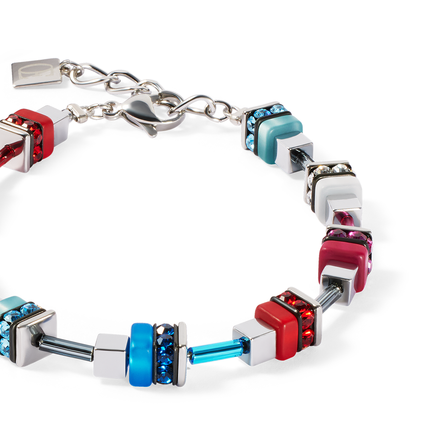 Armband Modern Future Cube blau-rot