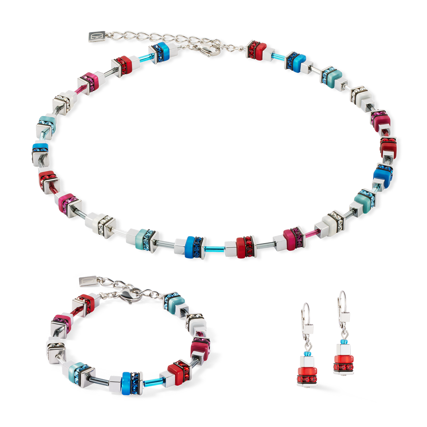 Armband Modern Future Cube blau-rot