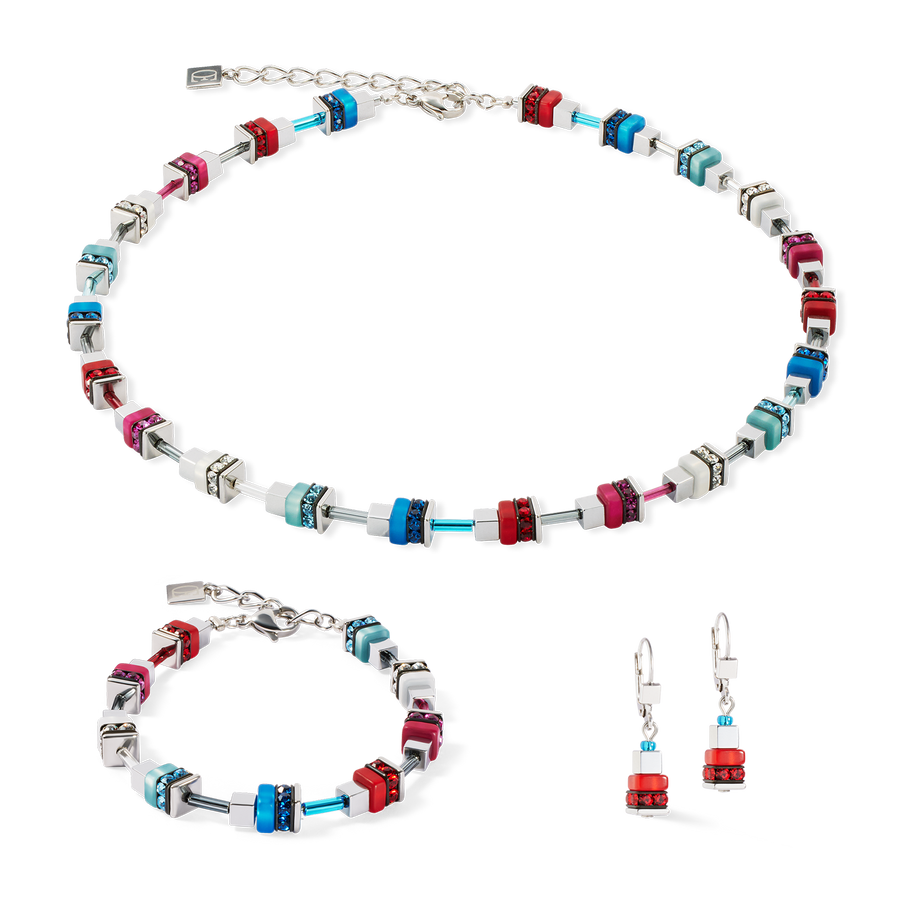 Armband Modern Future Cube blau-rot