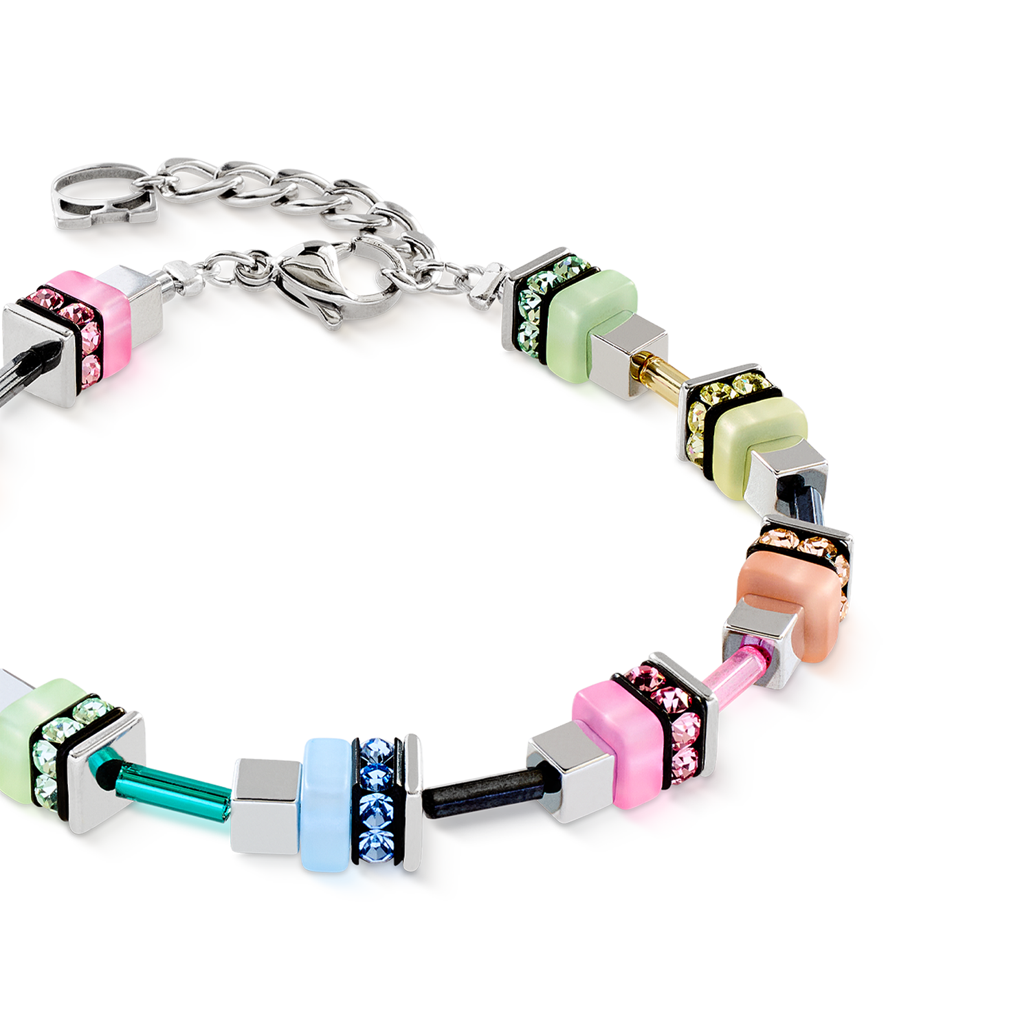 Armband Fresh Sorbet Cube multicolor von COEUR DE LION – Detailaufnahme