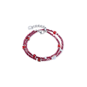 Joyful Colours Flex Armband silber-rot von COEUR DE LION