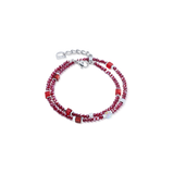 Joyful Colours Flex Armband silber-rot
