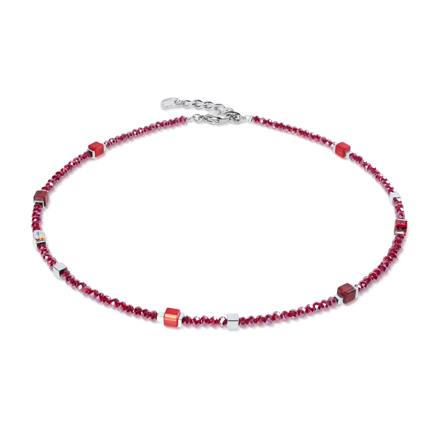 Joyful Colours Flex Armband silber-rot