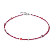 Joyful Colours Flex Armband silber-rot von COEUR DE LION – Tragevariante