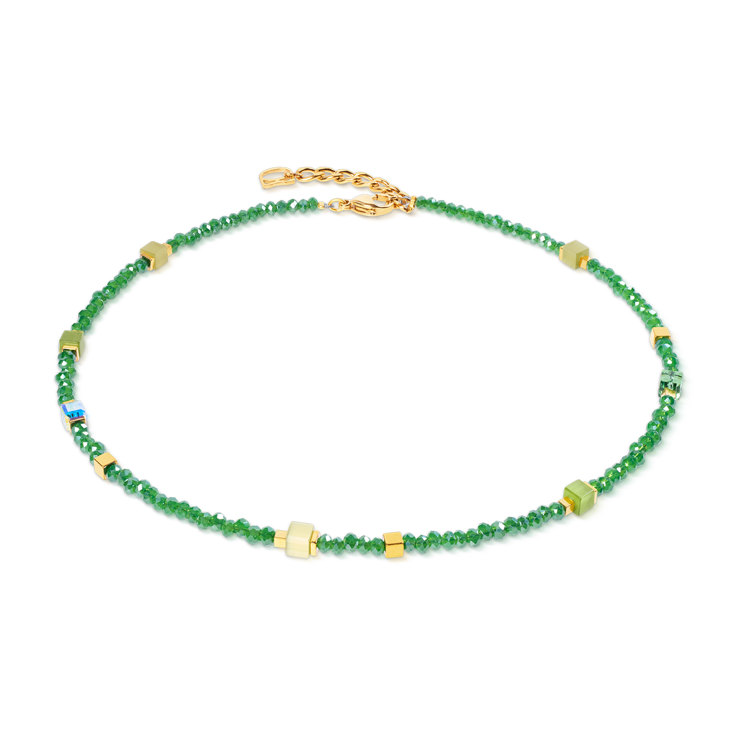 Joyful Colours Flex Armband gold-grün von COEUR DE LION – Tragevariante