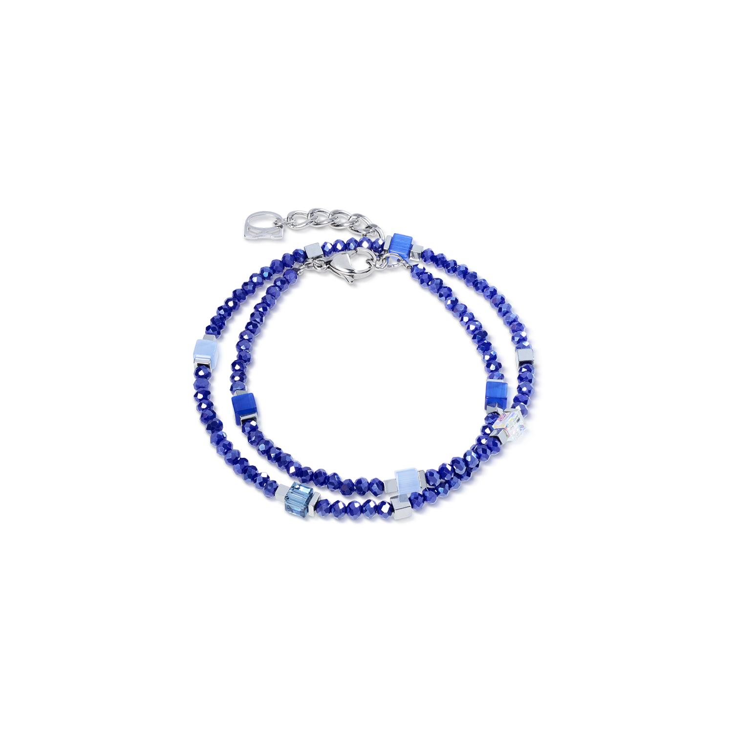 Joyful Colours Flex Armband silber-blau von COEUR DE LION