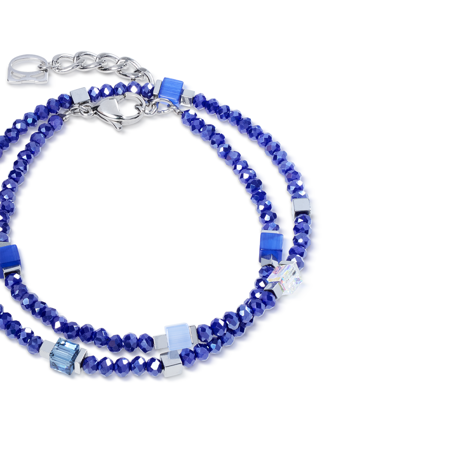 Joyful Colours Flex Armband silber-blau