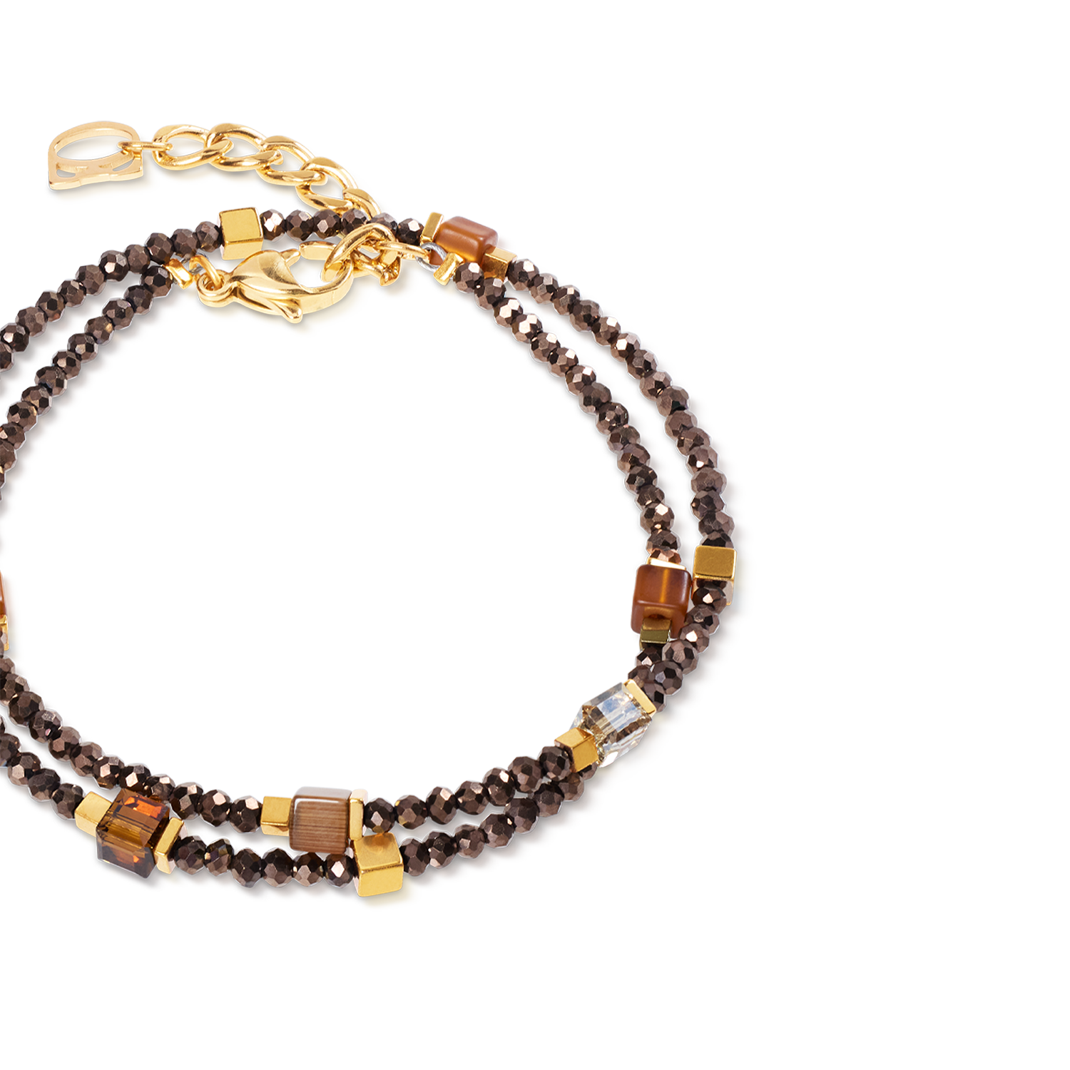 Joyful Colours Flex Armband gold-braun