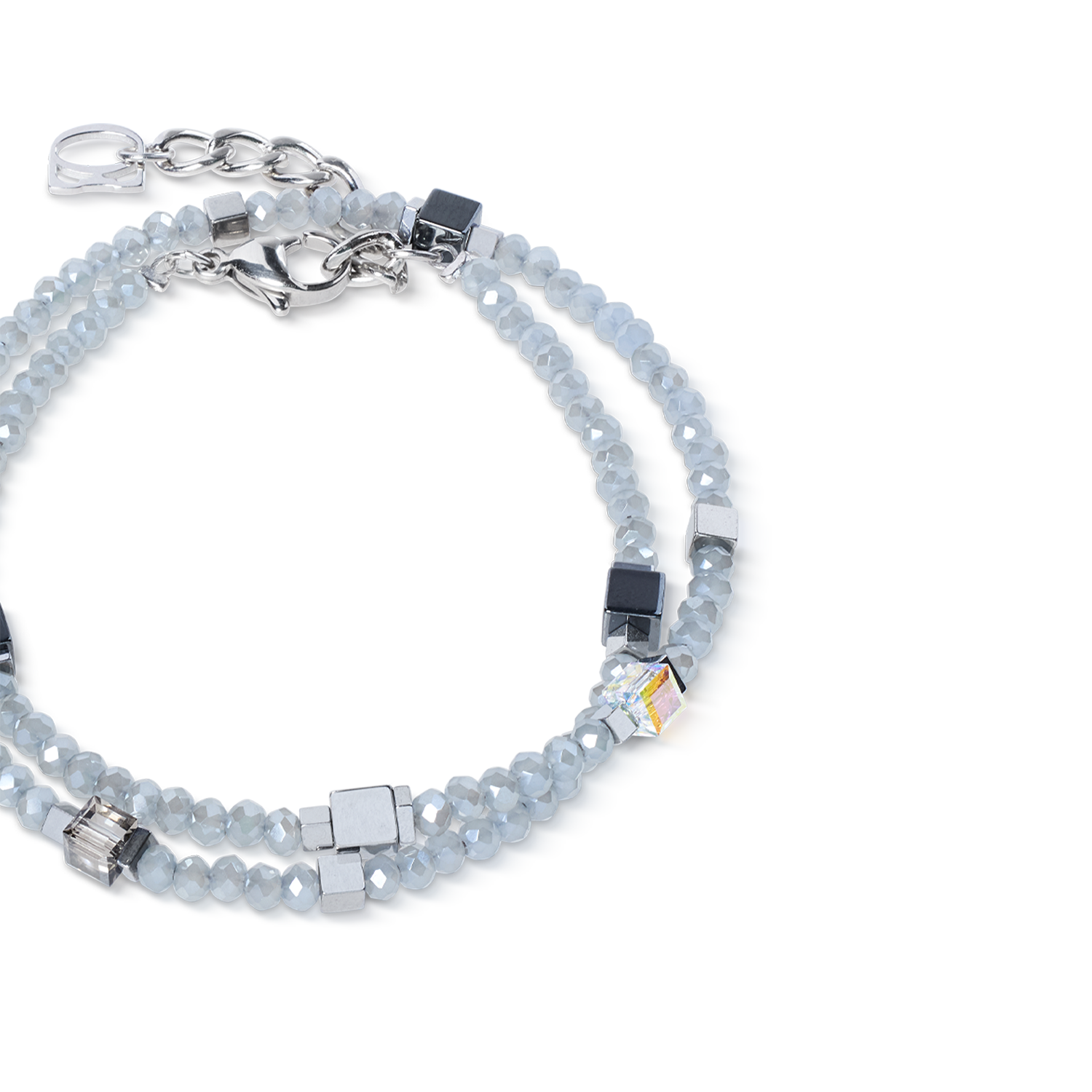 Joyful Colours Flex Armband silber-grau