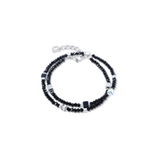 Joyful Colours Flex Armband silber-schwarz von COEUR DE LION