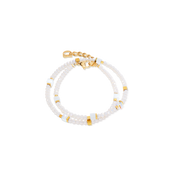 Joyful Colours Flex Armband gold-weiß von COEUR DE LION
