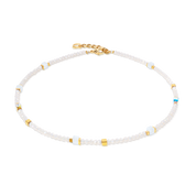 Joyful Colours Flex Armband gold-weiß von COEUR DE LION – Tragevariante