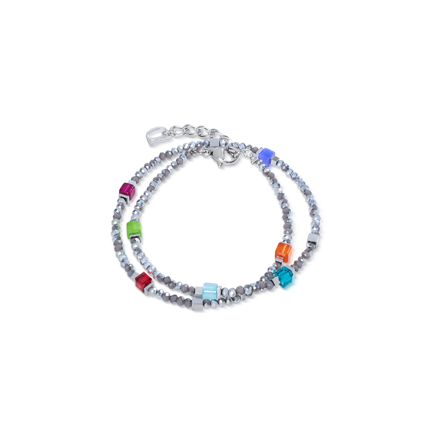 Joyful Colours Flex Armband silber-multicolor